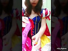 chinese glory whole snow white cosplay vibrator masturbation