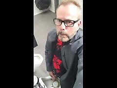 pissing in big ass ebony pov park restroom