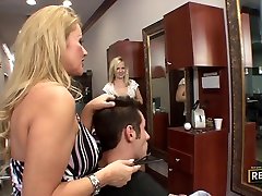 Tyra Love Takes Two Cocks at the Salon
