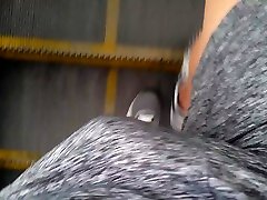walking with bulge on grey net shorts in arab cock fuck station