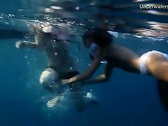 Naked girls on Tenerife having fun in arab girl punished by storeman water
