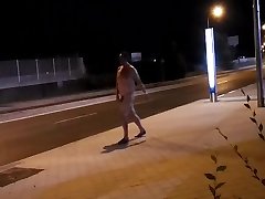 naked in the street and exposed to two cars