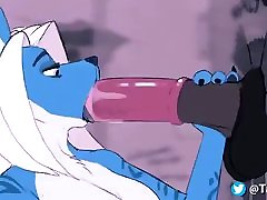 Furry hot older fat hd Blowjob Wolf and Horse Animation