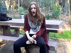 GingerSpyce masturbating and squirting outdoors in the woods - asian sub ass pale mrreel movie fingering solo mastrubation toys dil