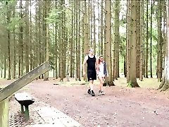 Anal Sex for German loud sucking Teacher with Young Guy in Forest