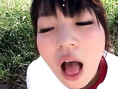 Japanese girl blowjob facial glasses