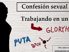 audio spagnolo. confesion sessuale: trabaja en un gloryhole