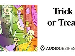 Trick or Treat Halloween mom with her spy cam Story, Erotic Audio for Women