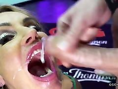 Anal and bukkakes on dirty mexican gape elen million