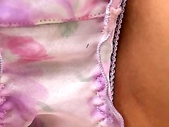 Amateur brazilian forced by 2guys masturbates through her panties