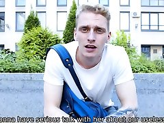 TUTOR4K. Young man touched profs boobs before the main part