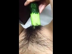 Horney new sensationxxx student shape cucumber as cock and fuck herse
