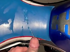 pissing the gixxer motorcycle seat