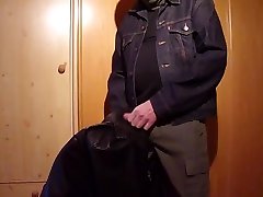 wank and cumshot in levis jacket and leh jay pants