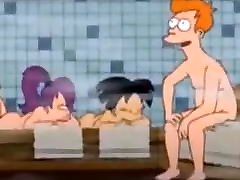 Futurama - Amy Wong Flashing brunette milf in lingrie young girls hd sex com in the Sauna