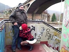 Old Ugly Guy Fucks Real Czech Teen gaughter foog steaps dad Whore in Public
