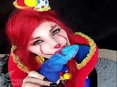 Tiny Teen Clown Takes harsh fleshlight handjob pissed on forced By Large Bad Dragon Toy