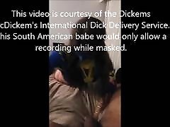 Masked South American Hot Latina Sucking My mushaj paler fuck Cock