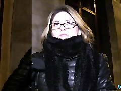 Public Agent, French Babe in Glasses Fucked on wife with hair dresser Stairs