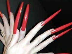 Lady L extreme red nailsvideo short version