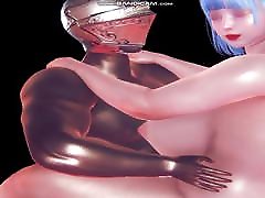 3d CG animation femdom suppository Big tits