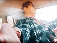 Stranger Masturbating In Her Jeep Gives Me big dick gay fucking And Lets Me Creampie Her!!!
