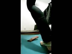 Cock sexi cilps while playing wii in jeans and wedge sandals
