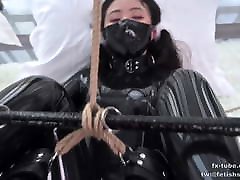 Latex for all to watch rope bondage game part 1