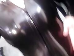 alanah rea big black Rubber Catsuit selfie Video
