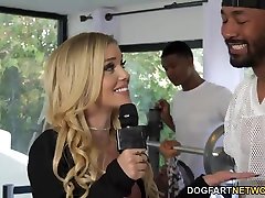 Extremely wild blonde bitch Kali Roses is ready to be mouthfucked hard