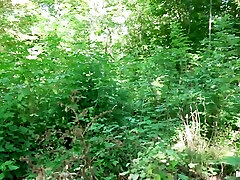 Petite stranger Empera shows ninnies in the forest and allows to penetrate pussy