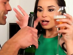 Just Anal presents - Glamorous Aurelly refusing wife sex Drinks Wine