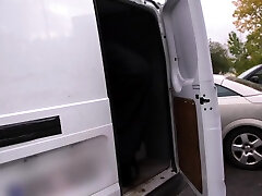 Pickedup euro fucks priest in van after stealing