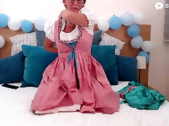 Dirty Tina And Live Cam - Plays With Her Tight German Pornstar Pussy In Solo Live Show Using Hot Sex Toys And Wearing An granny came to my house Dirndl
