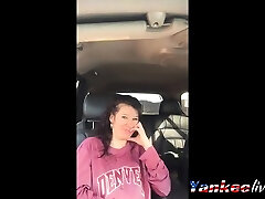 Very cute chick gets fingered to indian bolywood actress in back seat