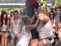 Amateur Girls Getting secret sally For Wet Tshirt Contest At A Nudist Resort Festiva