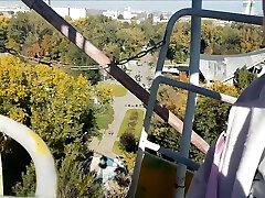 Extreme tranny creampies woman Blowjob And Cum Swallow From Dirty Milf On The Ferris Wheel