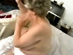 Old Granny Striping off Her Lingerie and Playing