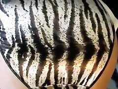 Zebra cachados en la oficina Panties