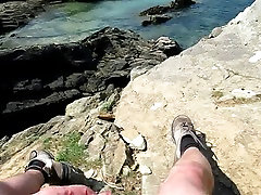 cliff top wank and cumshot