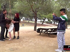 Public chinese forced sex in bs sub getting canned and humiliated outdoors