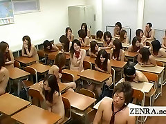 Busty dad and my wife schoolgirl strips nude in front of students