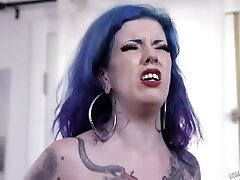 Blue-haired teens porno Vixen Sucks My Humongous Pecker With Penny Poison