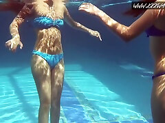 Mia Ferrara And Mia Lina - Hot Girls Underwater In The Pool Mia And Lina