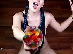 Alicia Hebi - Gummy Worm Feet Challenge not Porn