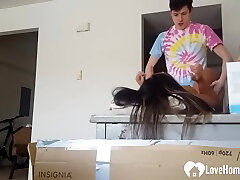 Asian 12nich link Fucked On Desk By White Dude