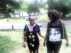 Outdoor real african lesbian pick up
