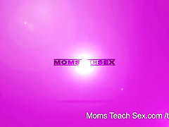 Moms Teach vynil dress - Horny lgi tdur di paksa teaches stepdaughter how to fuck