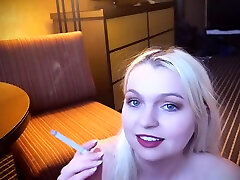 Hot Wife Smokes woodman lara While Giving Cuckold Bj And Swallowing His Cum In Nevada Hotel Room