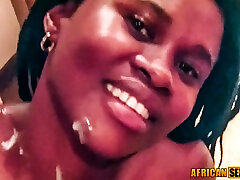 porn discrace african teen ebony waitress gets heavy cumshot facial